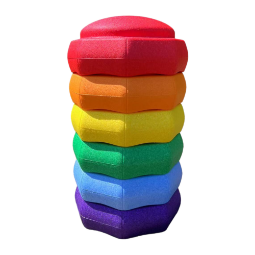 6 Pieces Rainbow Stepping Stones Set – Green Elephant Home and Toys