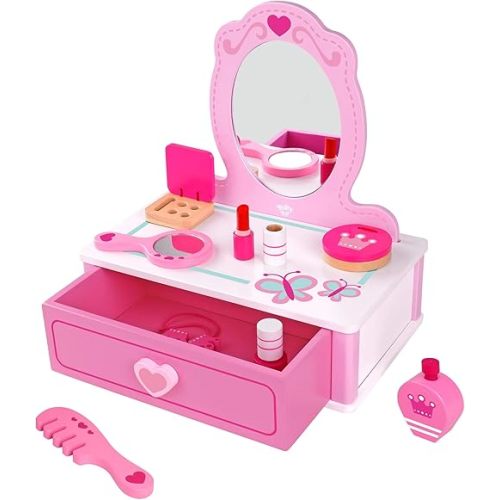 Fat Brain Toys Pretend & Play Makeup Station Pretend Play & Imaginative Play for Ages 3 to 5
