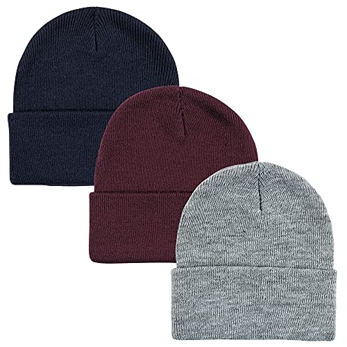 Hudson Baby Baby Knit Cuffed Beanie 3pk