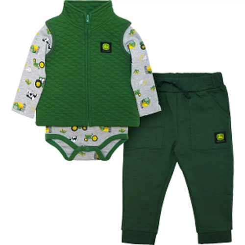 Infant 3 Piece Long Sleeve Tractor Set