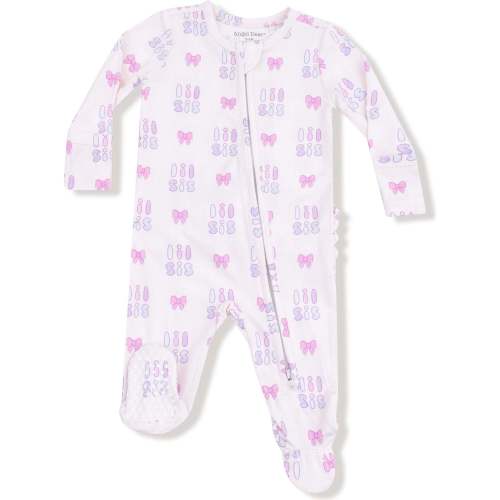 2 Way Zipper Ruffle Back Footie, Lil Sis - Angel Dear Sleepwear | Maisonette