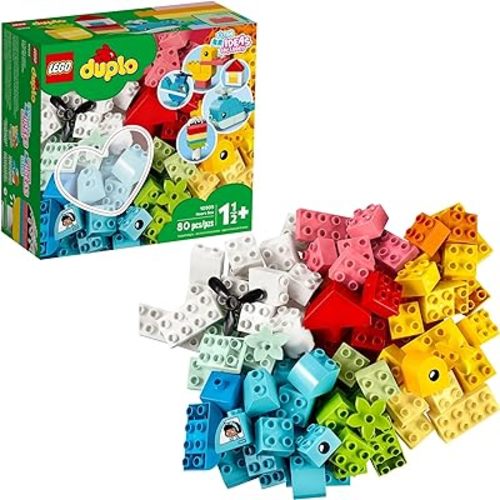 LEGO DUPLO Classic Heart Box, First Bricks Building Toy, Educational Activity and Development Set, Early Learning Toys for Toddlers 1.5-3 Years Old, 10909