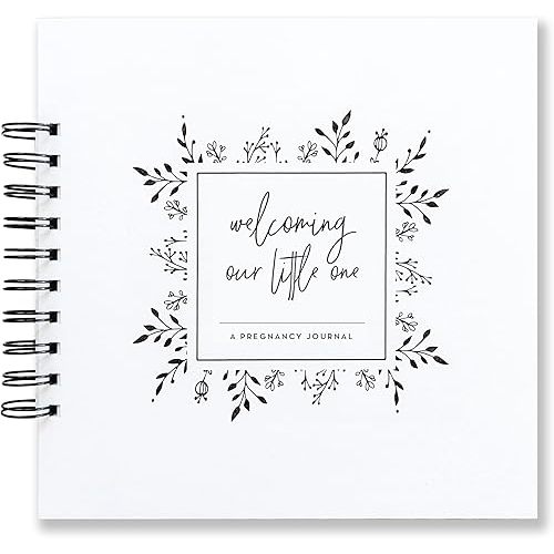 Pregnancy Journal: Welcoming Our Little One, A simple black and white keepsake journal to document important pregnancy milestones + add photos