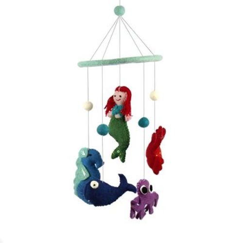 Slickblue 20" Handmade Felt Mobile - Perfect for Nursery or Kids' Room, Available in Multiple Designs