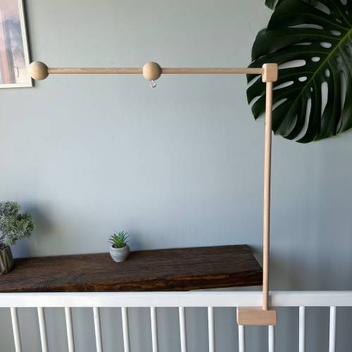 Baby mobile arm / holder- Wooden baby mobile stand - crib baby mobile attachment-nursery mobile stand