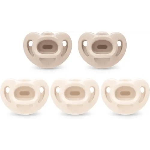 NUK 100% Silicone Comfy Orthodontic Pacifiers, 0-6 Months, Neutral Fashion, Timeless Collection, 5 Count