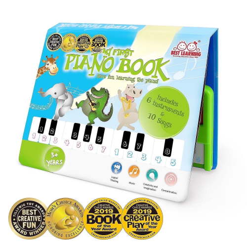 BEST LEARNING My First Piano Book-Educational Musical Toy with 10 Songs & 6 Instruments for Ages 3-5