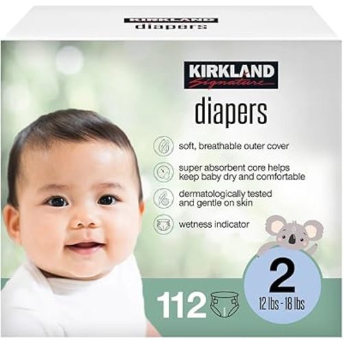 Kirkland Signature Diaper, Size 2 (112 Count)