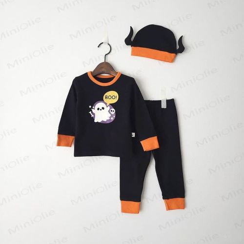 BOO Baby 2-Piece Black Set with Hat