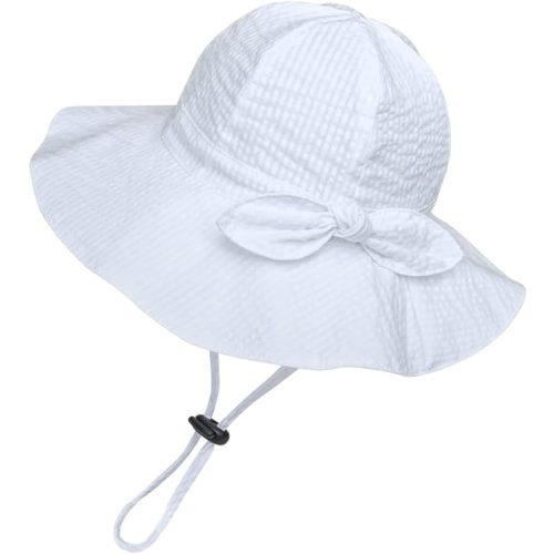 jerague Toddler Kids Baby Girl Breathable Sun Hat Cotton Foldable 50+ SPF Protective