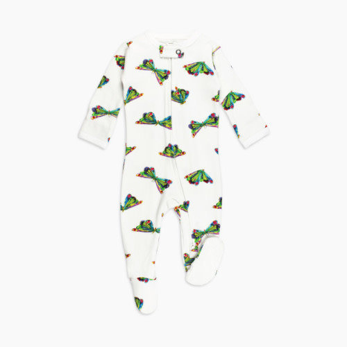 L'ovedbaby World of Eric Carle Organic 2-Way Zipper Footie - Butterfly, 0-3M