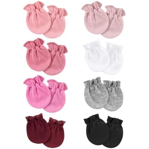 8 Pairs Newborn Baby Mittens No Scratch Wrist Gloves Infant Baby Mittens for Newborn Baby Boy Girl Toddler 0-6 Months