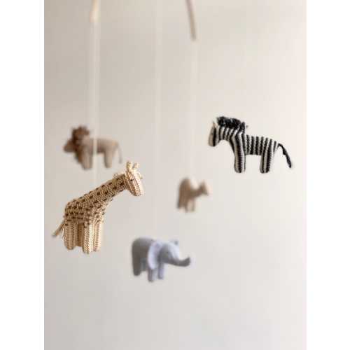 baby mobile - jungle animals mobile - safari mobile - African mobile - Neutral colors jungle mobile