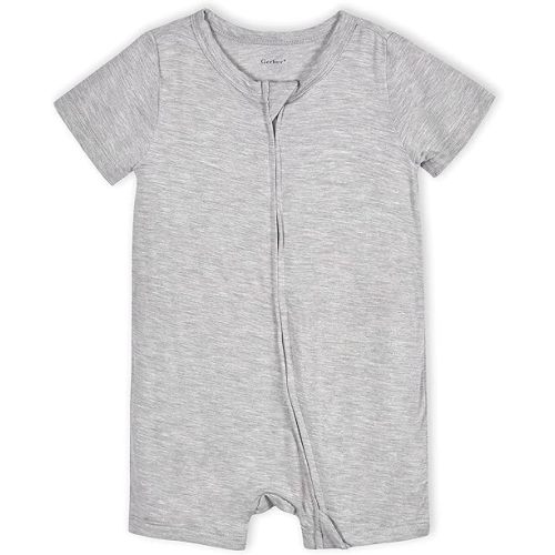 Gerber Baby Buttery-Soft Short Sleeve Romper with Viscose Made with Eucalyptus