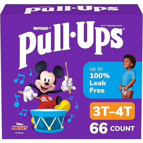Pull-Ups Boys' Potty Training Pants, Size 3T-4T Training Underwear (32-40 lbs), 66 Count