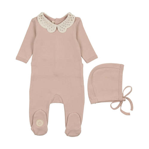 Touch of Crochet Girls' Footie & Hat Set