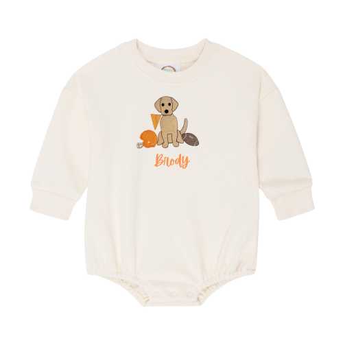 Tennessee Embroidered Baby Bubble Sweatshirt Romper & Toddler Crewneck | Cute Outfit | Dog | Go Team | Game Day | Personalized