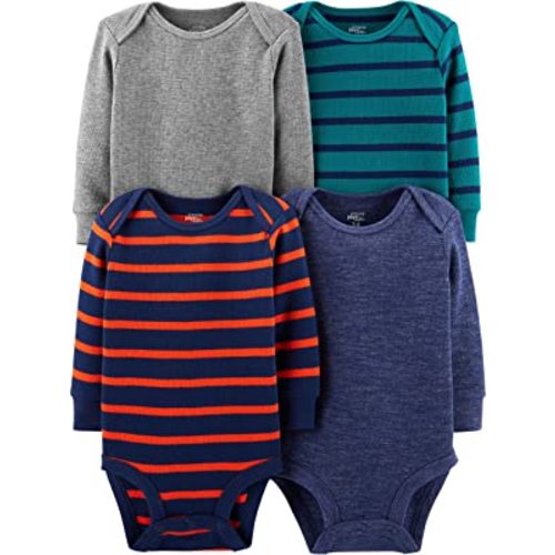 Simple Joys by Carter's Baby 4-Pack Long-Sleeve Thermal Bodysuit