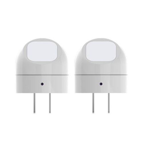 Globe Electric 2 Pack Led Auto On/off Rotating Night Lights: Wall Plug Nightlight For Kids', Plugin, White, No Assembly Required