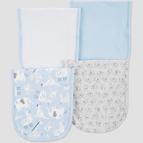 Baby Boys' 4pk Burp Blue Burp Cloth Set - Just One You® made by carter's Blue