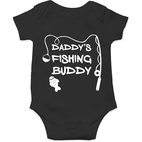 CBTwear Daddy's Fishing Buddy - Baby Clothes - Funny Newborn Bodysuit Outfits for Boys and Girls