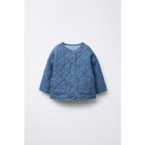 PADDED DENIM JACKET - Indigo | ZARA United States