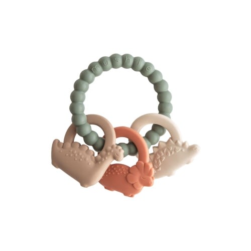 Dino Silicone Teething Ring Toy, One Size