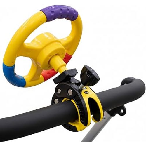 Kids Steering Wheel, Shopping Cart and Stroller Attachment, Entertainment Accessory for Children