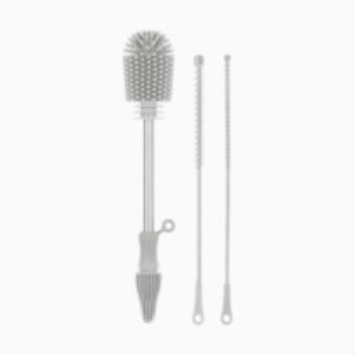 Haakaa Silicone Bottle Cleaning Brush Kit - Grey
