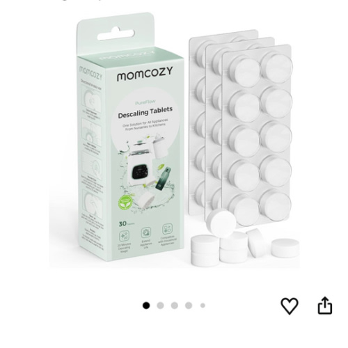 Momcozy Official Descaling Tablets, Compatible KleanPal Pro Baby Bottle Washer, Descaler for Milk & Limescale Removal, 30 Count