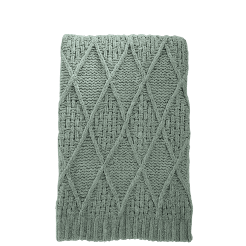 Manhattan Kids Sage Green Chenille Baby Blanket | Diamond Knit Pattern | Soft Newborn Baby Blanket for Boys and Girls | Lightweight Cozy Breathable Baby Shower Gift | Nursery and Stroller Blanket