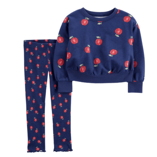 Baby 2-Piece Apples Sweatshirt & Pant Set