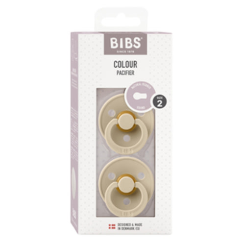 Bibs Colour Pacifier Vanilla Size 2 2 Pack