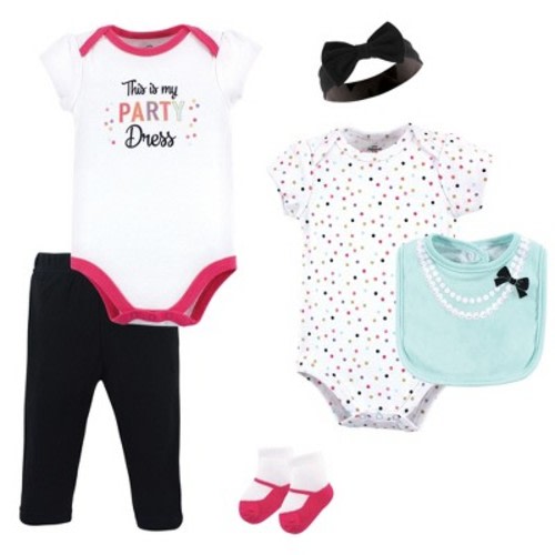 Little Treasure Baby Girl Layette 6-Piece Set, Party Dress, Size: 3-6 months
