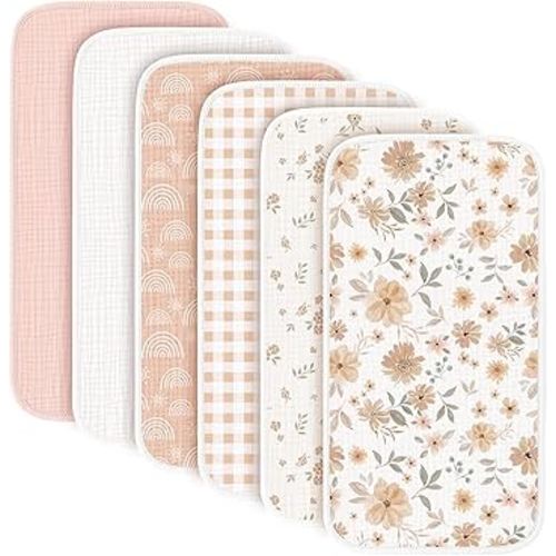 Amazon.com: Konssy 6-Pack Muslin Baby Burp Cloths, Large 100% Cotton Burping Clothes, Soft & Absorbent for Newborns, Baby Boys and Girls