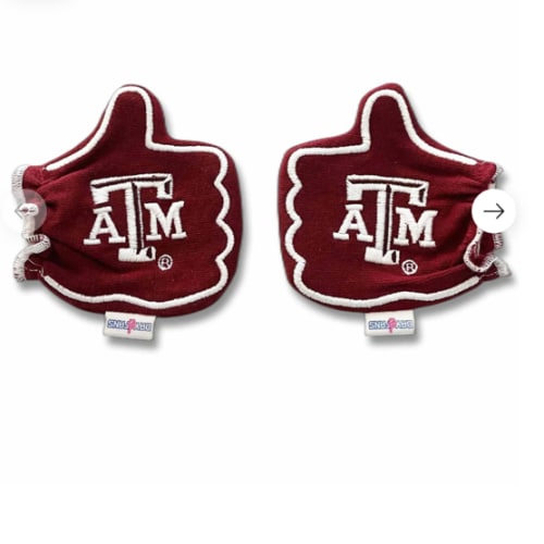Texas A&M Gig 'Em Maroon Newborn Baby Mittens