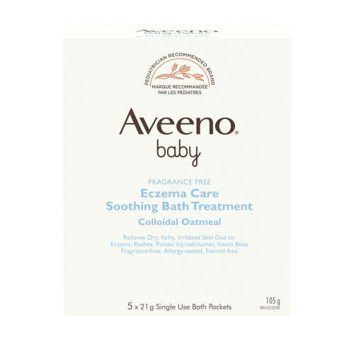 Aveeno Baby Eczema Therapy Soothing Bath Treatment, Oatmeal, 5 Count HSA/FSA Eligible