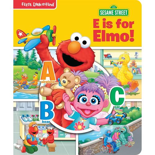 Sesame Street - E is for Elmo! ABCs - My First Look and Find Activity Book - PI Kids
