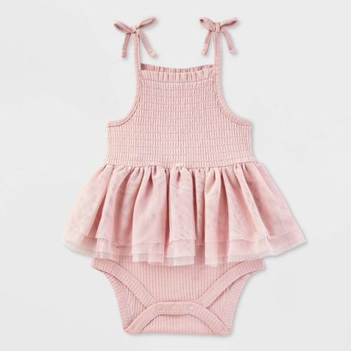 Baby Girls' Smocked Tutu Bodysuit - Cat & Jack™ Pink 18m