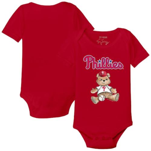 Philadelphia Phillies Tiny Turnip Infant Teddy Boy Bodysuit - Red