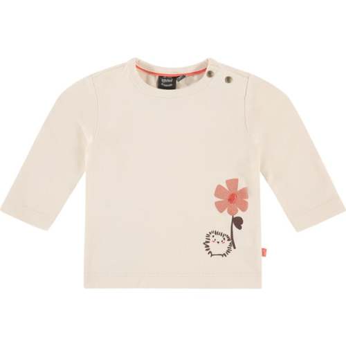 Floral Print Long Sleeve Tee Shirt, Ivory - Babyface | Maisonette