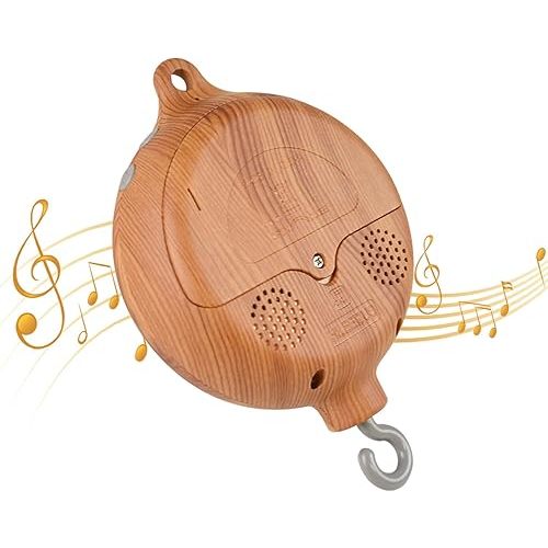 Crib Mobile Motor,Mobile Music Box Spinner with Adjustable Volume,mobiles Spinner with 3 moeds(Rotating&Music,Rotating only,Music only),Music Box Play 35 lullabies,Portable Sound Machine