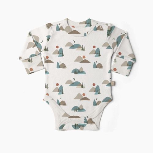 Goumi Kids x Babylist Printed Long Sleeve Bodysuit - Sunset Peak, 0-3 M