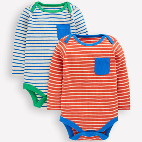 (3-6 Month) 2-pack Ribbed Onesies | Boden USA