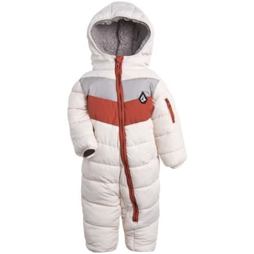 Volcom Baby Boys' Snowsuit - Cozy Fleece Lined Hooded Winter Snow Pram Bunting Suit for Newborns and Infants (Sizes: 3M-24M)