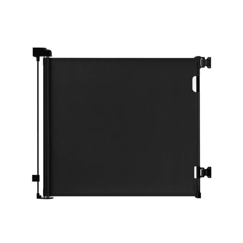 dearlomum Retractable Baby Gate,Mesh Baby Gate or Mesh Dog Gate,33" Tall,Extends up to 55" Wide,Child Safety Gate for Doorways, Stairs, Hallways, Indoor/Outdoor(Black,33"x55"
