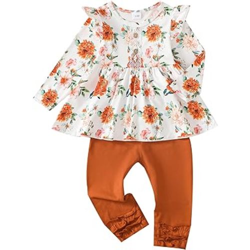Baby Girl Clothes Toddler Girl Outfits Ruffle Shirt Pants Cute Infant Outfit Set Baby Girl Fall Winter Clothes