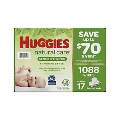 Huggies Unscented Natural Care Sensitive Baby Wipes, 1,088 ct.