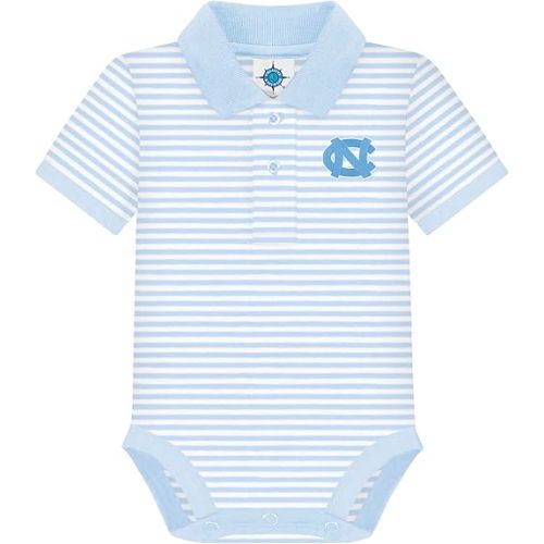 Creative Knitwear College Baby Striped Polo Bodysuit - Team Logo, Multiple Colors, for Boys & Girls (0-12 Months)