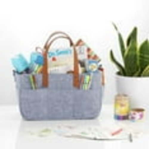 Snmubt Large Portable Baby Diaper Organizer Tote with Removable Inserts - Multi-Purpose Nursery Storage Bag, Lightweight Travel Caddy for Breast Pump, Diapers, Wipes, Clothes (Gray, 33x18cm)